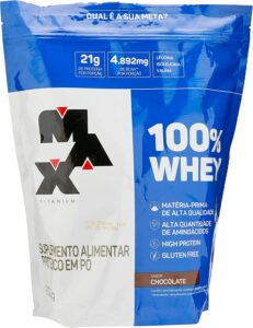 100% Whey - 900G Refil Chocolate - Max Titanium