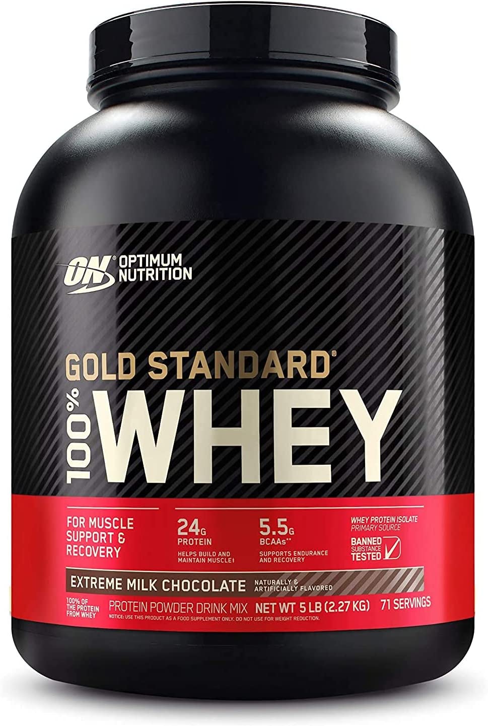 Optimum Nutrition, WHEY protein, Gold Standard, 1 LB (454G) – Baunilha