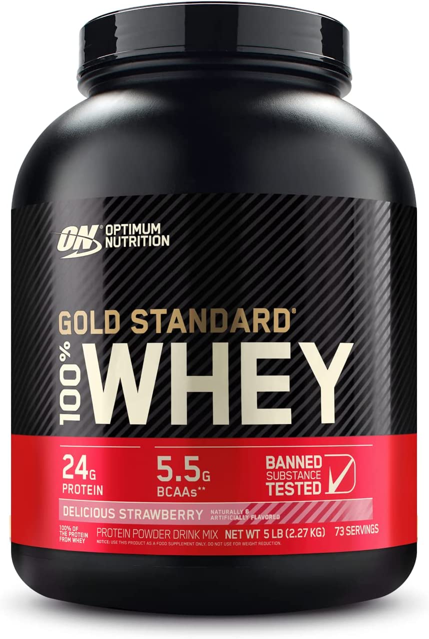 100% Whey Gold Standard 5Lbs – Optimum Nutrition – Strawberry
