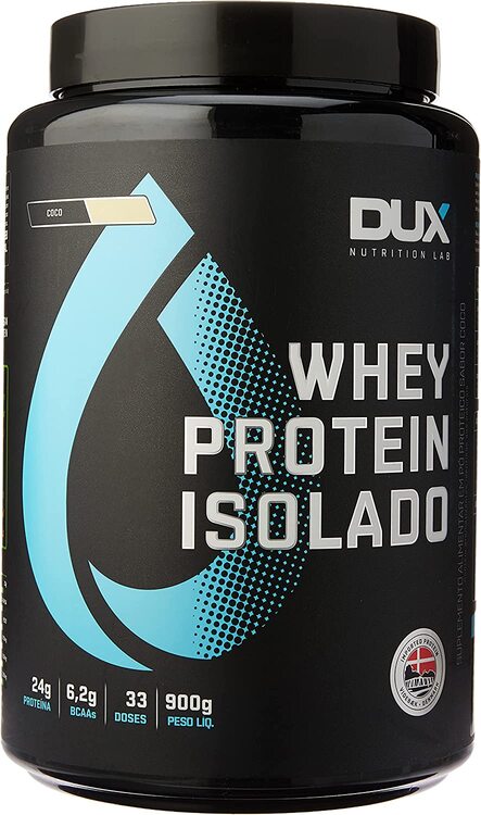Whey Protein Isolado Baunilha – Pote 900 g Dux Nutrition