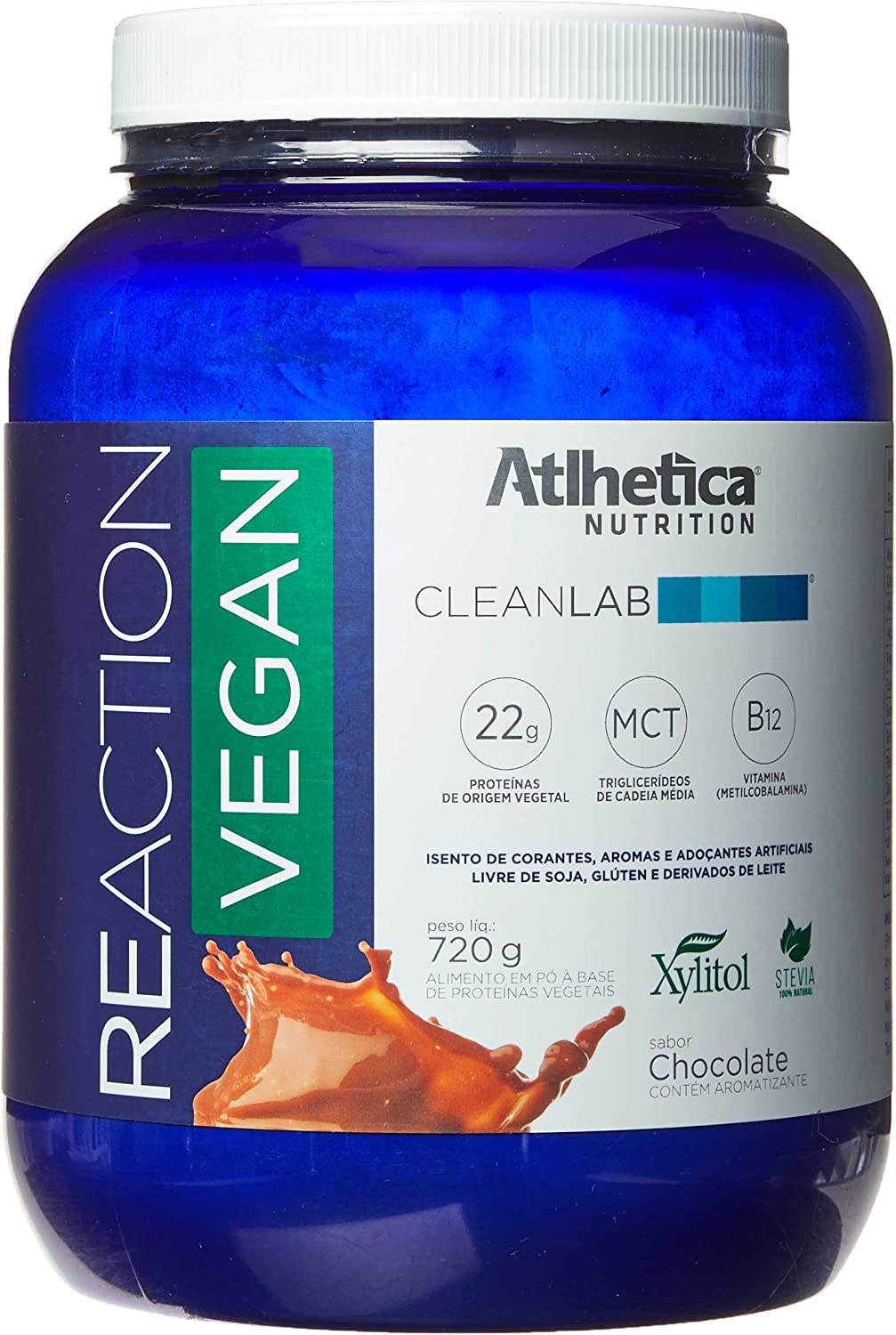 Reaction Vegan (720G) – Sabor Chocolate, Atlhetica Nutrition